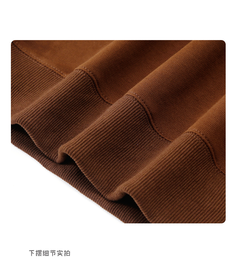 登爵男装2022秋季新款 重磅380克高品纯色全棉卫衣 圆领