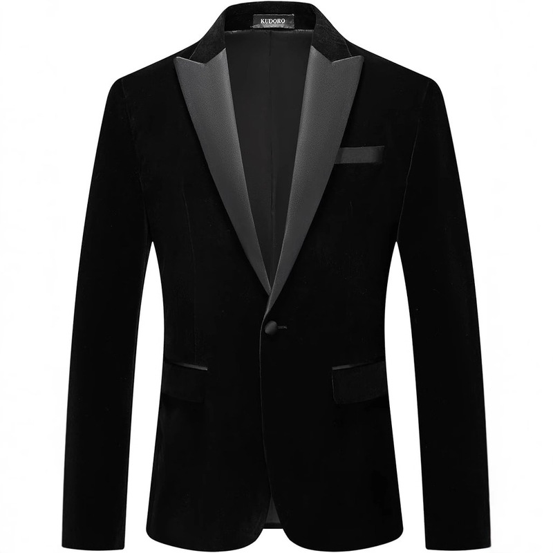 Cross Border Men's Velvet Suit Jacket Suit Jacket Lasel Single Button Suit Jacket Wedding Prom Dinner