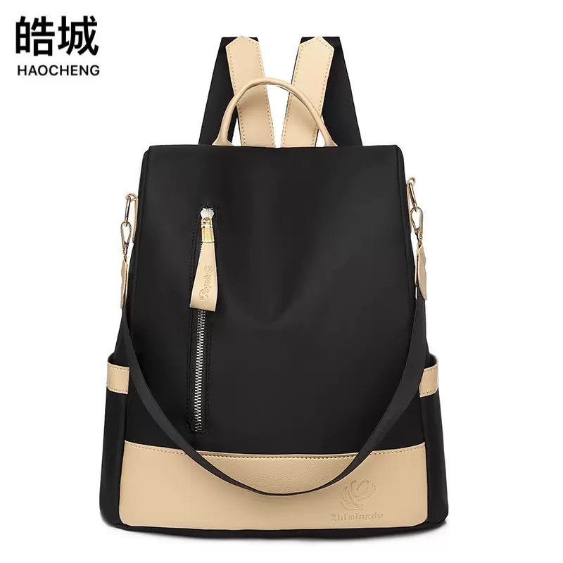 包包女2024百搭新款女士休闲双肩包时尚牛津防盗旅行背包书包代发