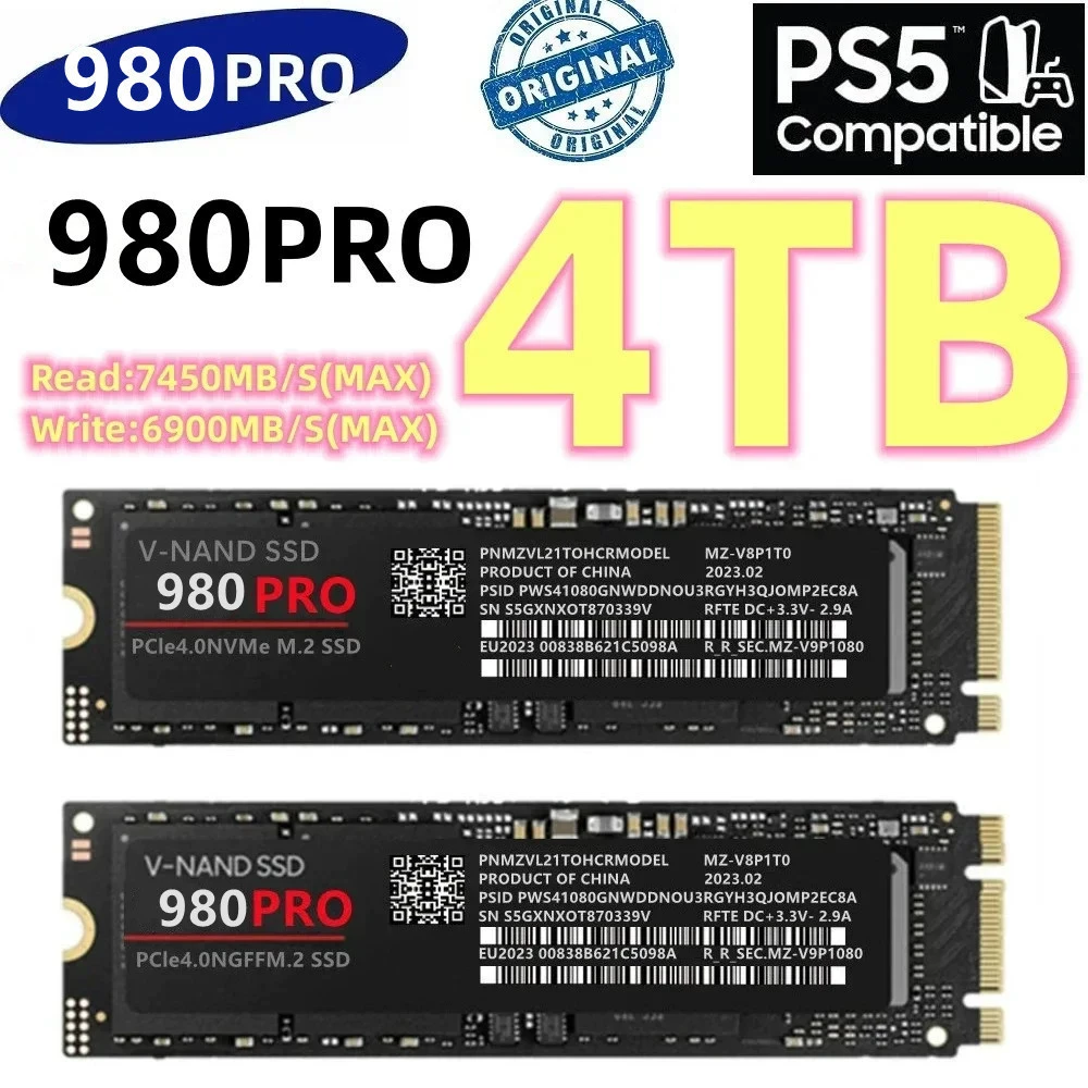 NVMe 980 Pro M.2 SSD (PCIe NVMe), высокоскоростной твердотельный накопитель, 500 ГБ–4 ТБ