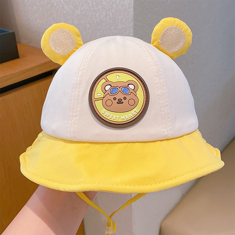 Bonito panda sombrero de dibujos animados 2025 nuevo bebé sombrero pescador sombrero de verano para niños niñas sombrero de sombrero de protección solar