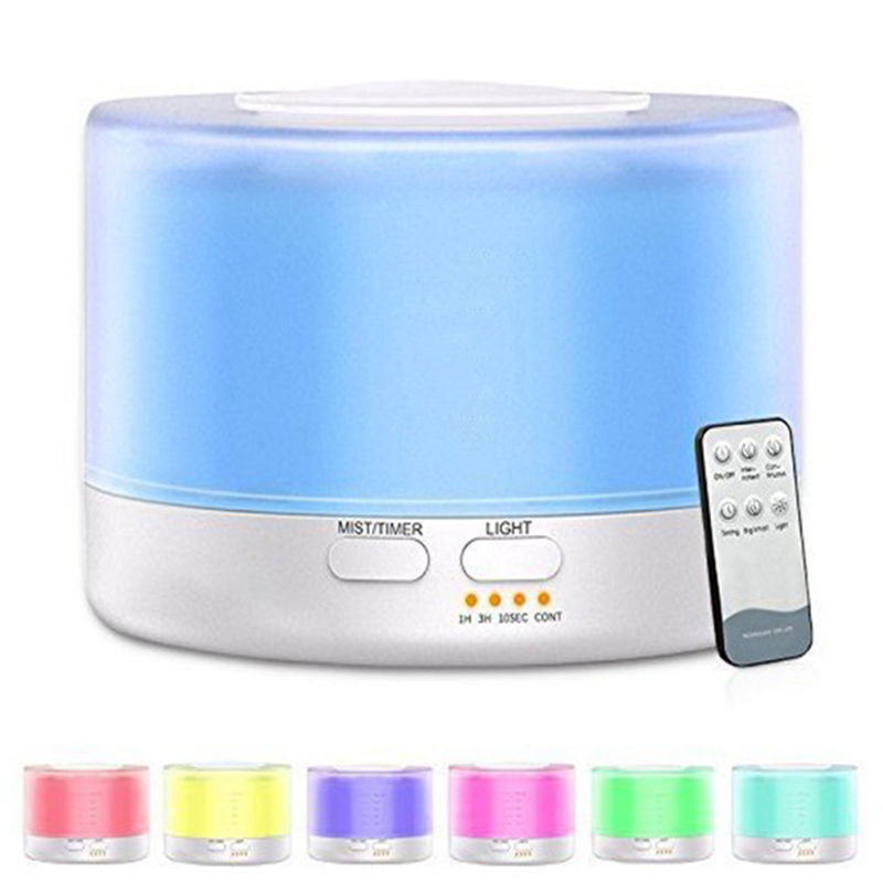 Nuevo 700ml aromaterapia humidificador control remoto creativo grano de madera aromaterapia lámpara ultrasónica aire aromaterapia dispositivo máquina