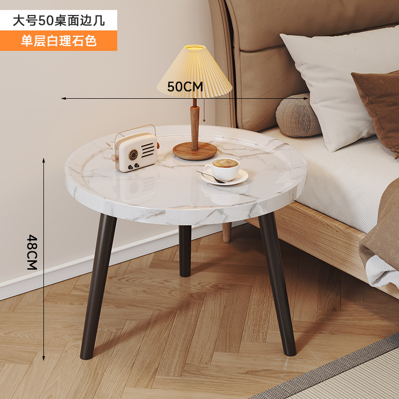 Estante moderno de madera sólida para el hogar, gabinete de almacenamiento combinado, meseta de cabecera simple, meseta de té móvil