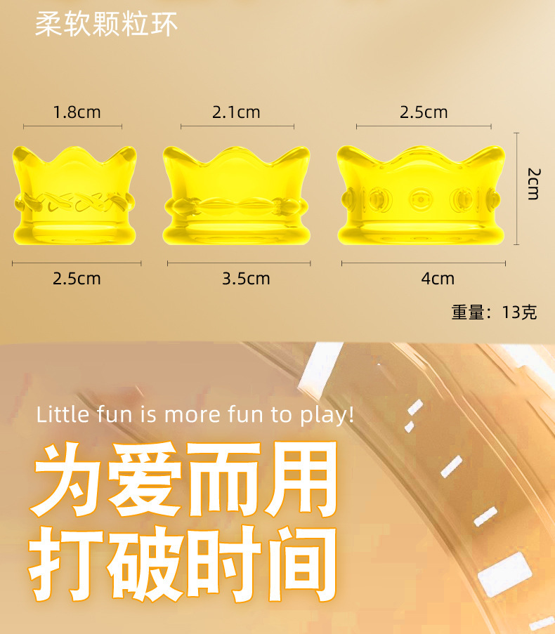 Crown Lock Sperm Ring, TPE Foreskin Barrier Ring, Physical Delay Penis Ring, Yellow — detail image 4