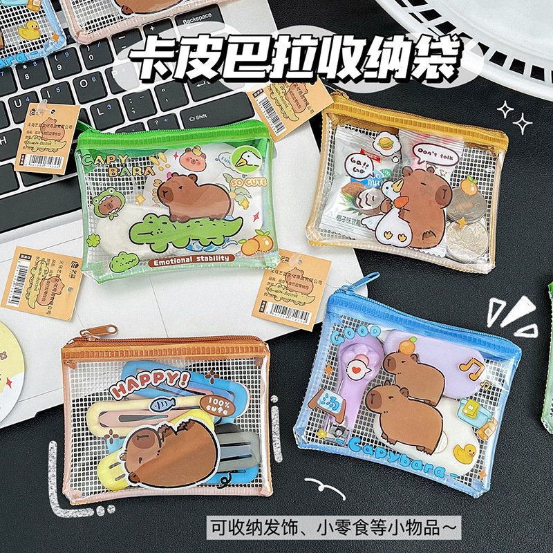 Kapibala Coin Purse Cute Pvc Transparent Coin Bag Cartoon Student Portable Storage Bag Capybara Lipstick Bag Kapibala Coin Purse Cute Pvc Transparent Coin Bag Cartoon Student Portable Storage Bag Capybara Lipstick Bag
