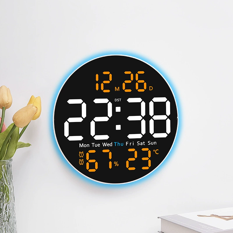 Electronic night light for living room, universal watch, thermometer, mute hygrometer