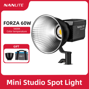 nanlite Nanguang Forza 60w Nanzai Photography Spotlight Film and Television Camera Light Soft Light Portable Outdoor Shooting Fill Light
