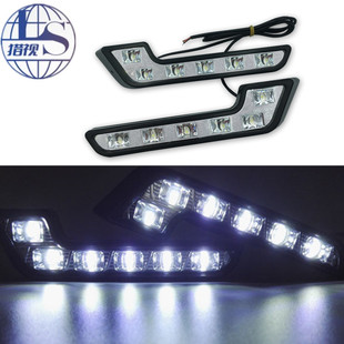 Foreign trade hot selling car piranha 7-shaped L-shaped bright waterproof daytime running light 12LED daytime running light