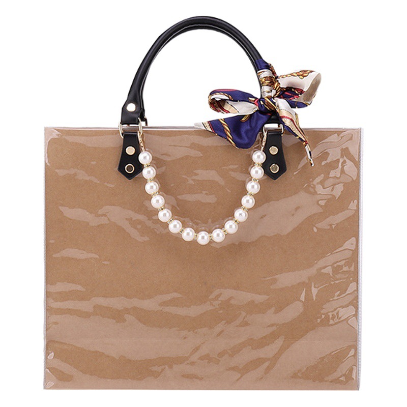 DIY Paper Bag Transformation Hand-Painted Calligraphy Material Bag Large Capacity Creative Transformation Bag Pvc Tote Large Capacity Handbag
