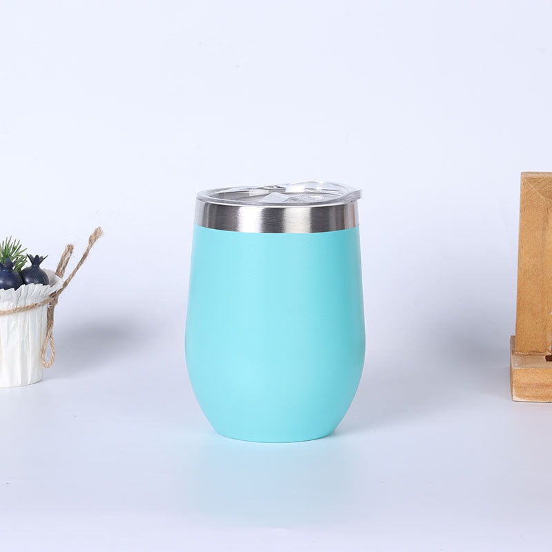 Cross-border lindo multicolor pulverización de huevo taza 304 taza de aislamiento térmico de acero inoxidable vacío portátil en forma de U taza de huevo