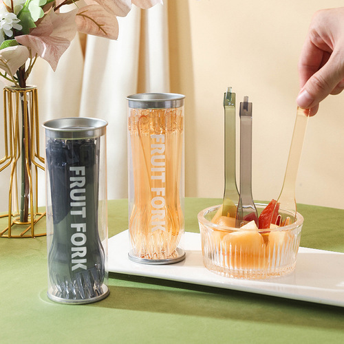 Fruit fork set food grade two-in-one fork clip creative new detachable cake clip dessert fruit picks wholesale