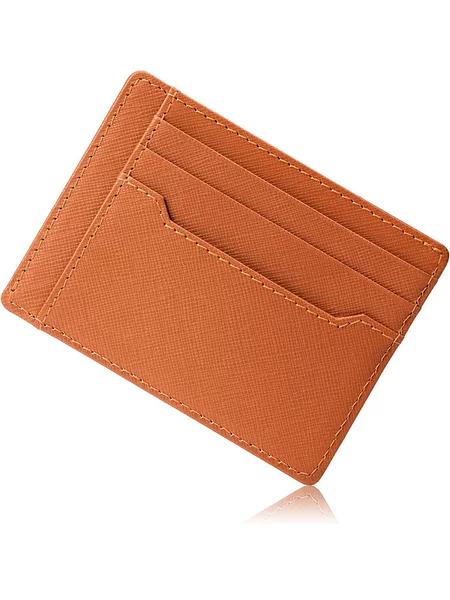 Cross-Grained Genuine Leather Card Holder for Men, Bank Card Holder, Card Wallet, First-Layer Cowhide, Custom-Made, Minimum Order Quantity Description