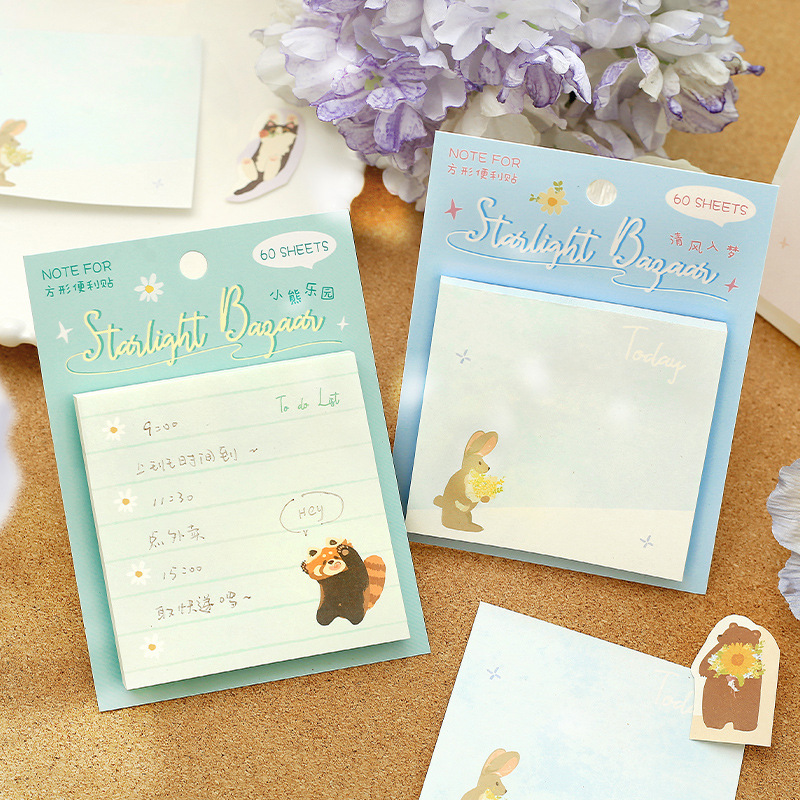 NOTA PARA POST-POST Starlight Feria serie japonesa adorable animal material de cuentas de mano Memorando nota