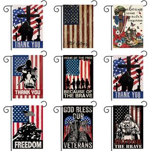 Amazon's Hottest Memorial Day Garden Flag Soldier Boots Linen Double-Sided Garden Flag