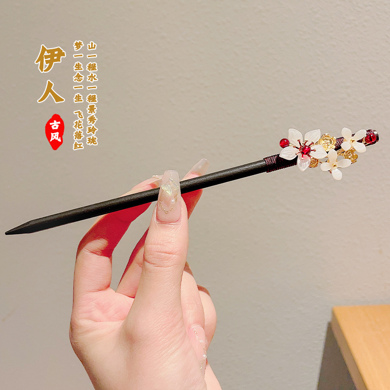 Nuevo estilo chino flange flores clip de cabello paso de agitación Hanfu Zhang clip de cabello antiguo estilo de alta sensibilidad clip de cabello clip de cabello tocado