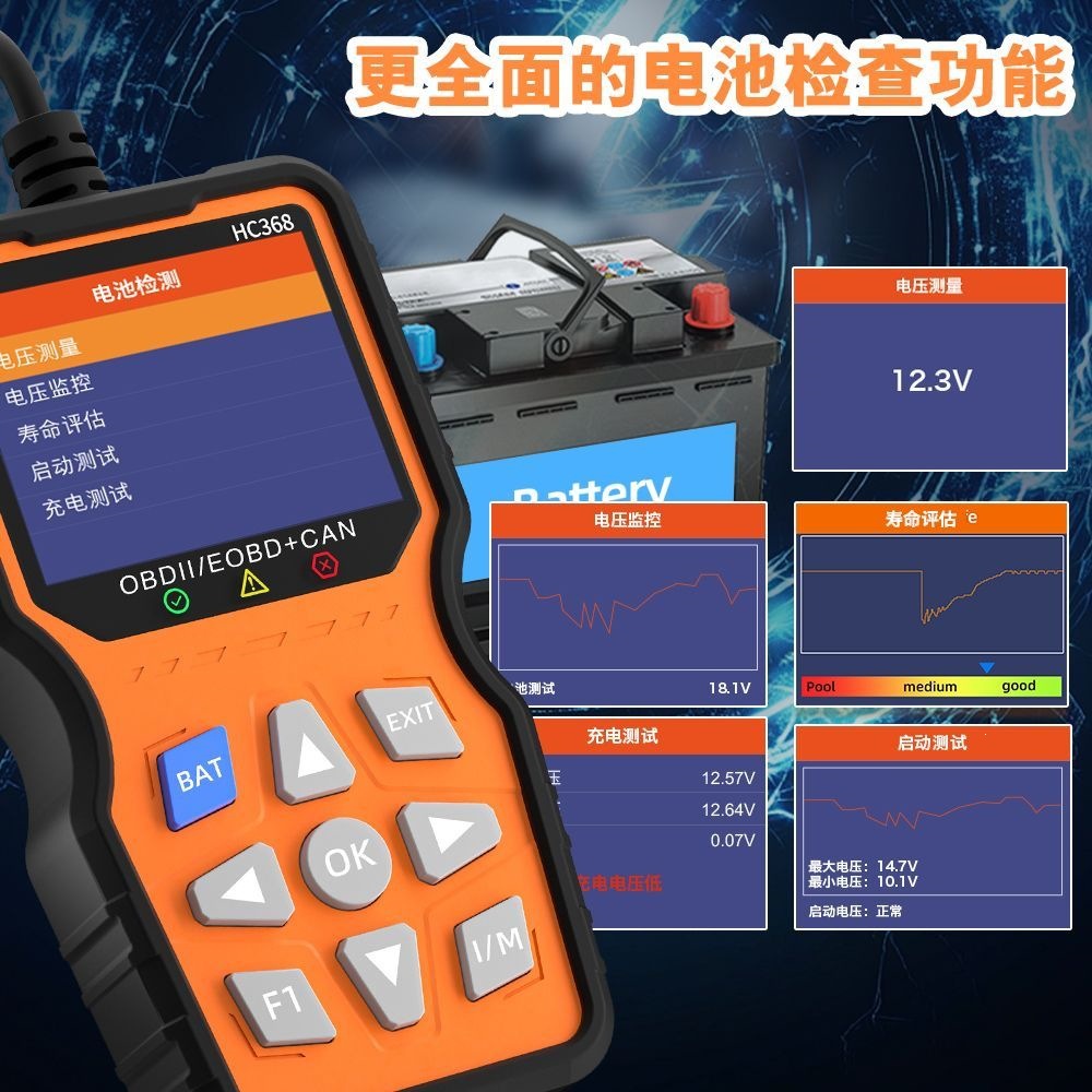 Universal automotive OBD fault computer diagnostic tool, engine check engine light reset decoder, diagnostic device