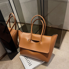 夏季新款歐美純色簡約氣質時尚女包質感通勤洋氣手提包單肩腋下包