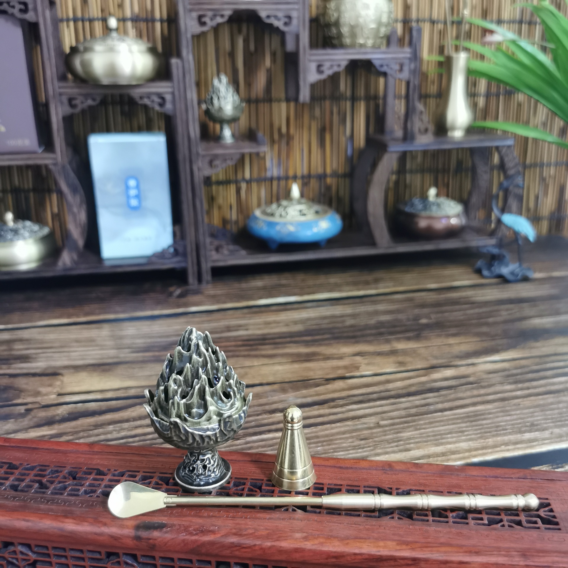 미니 보산 스토브 타워 향 금형 향 숟가락