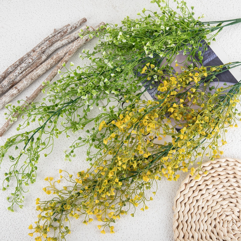 仿真花馬蹄草貝殼草廠家婚慶家庭裝飾手捧花牆假花植物牆MW53456