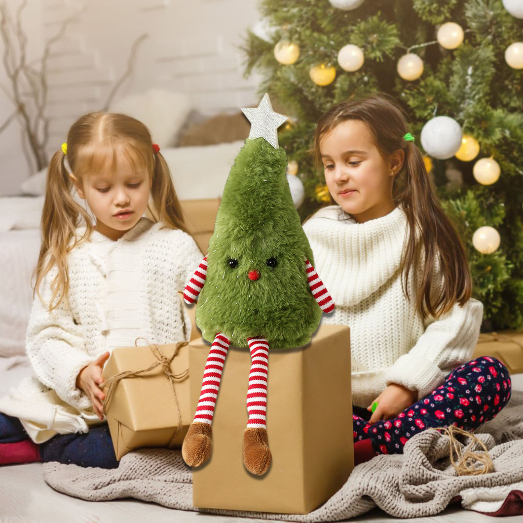 Decoraciones de Navidad lindas muñecas de peluche árbol de Navidad muñecas decoraciones de fiesta de Navidad árbol de Navidad