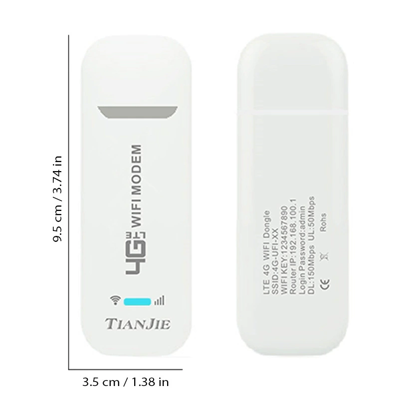 4G модем TIANJIE U800 USB, 150 Мбит/с портативная Wi‑Fi точка доступа, поддержка 10 устройств