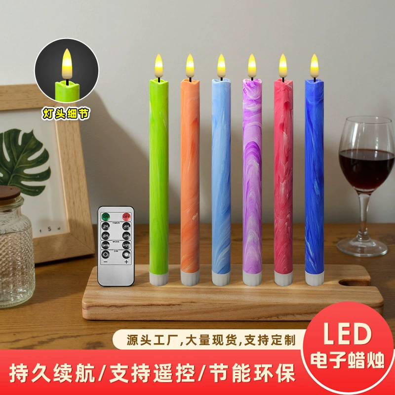 Электронная свеча, светодиодная свеча, искусственный стержень, воск, электрическая свеча, вечерние, атмосфера Хэллоуина, светильник, украшение, свеча