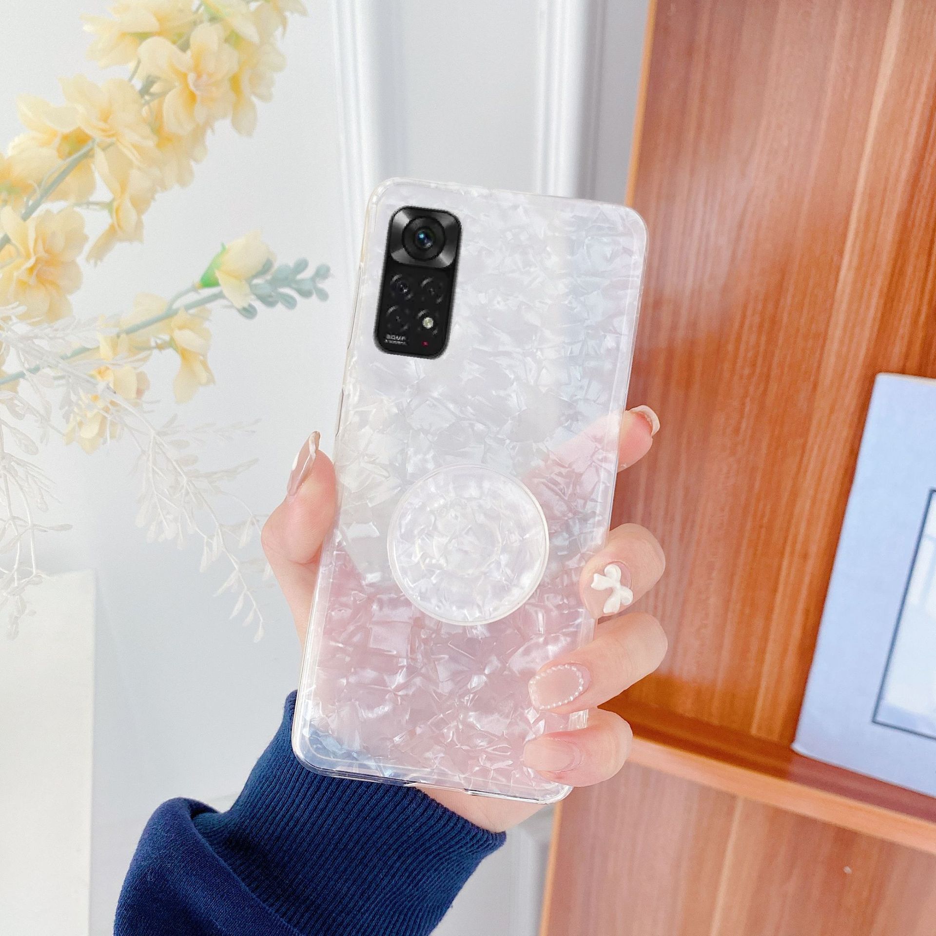 Airbag bracket with shell pattern suitable for Redmi Note11s phone case 11pro international version transparent country_voghion.com