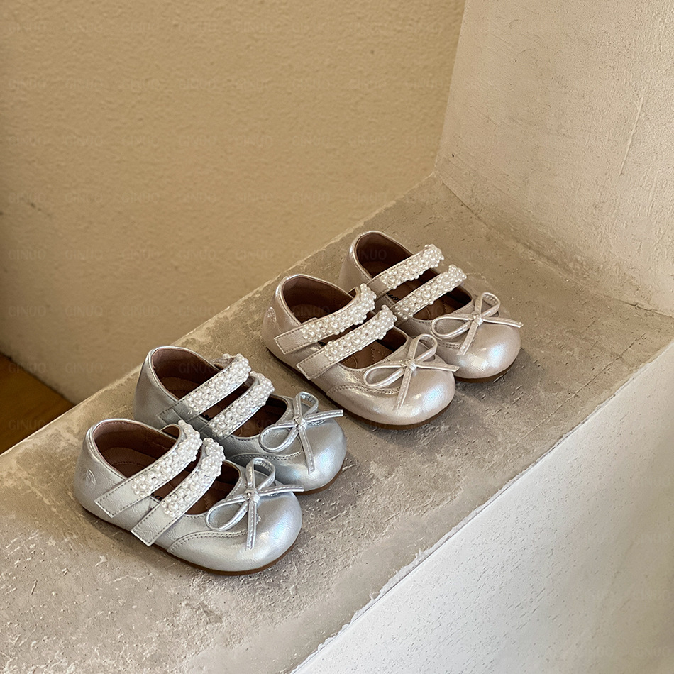 {Sizes 16-30} Girls' Leather Shoes with Bowknot, Princess Shoes for Children, 2026 Spring New Style, Soft-Soled Single Shoes for Girls