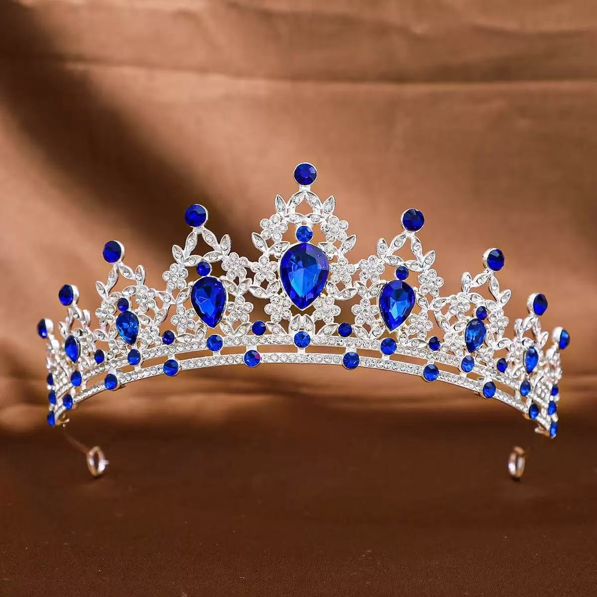 Pinzas para el cabello de boda al por mayor, tocados de cristal para novias, diademas para cumpleaños de niñas.