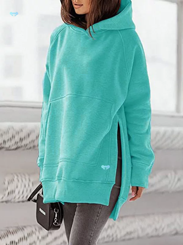 Solid Color Loose Hoodie Long Sleeve Solid Color Loose cross border