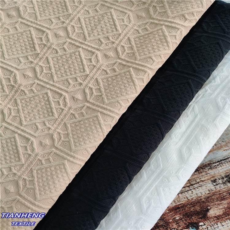 春夏薄款涤纶方格四面弹提花女装童装衬衫连衣裙洋装cospay面料批