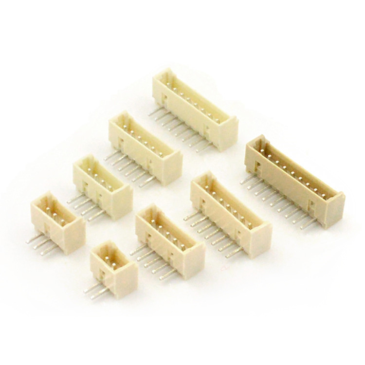 Production of 1.25 connector mm2345678P straight-in bent pin horizontal beige pin seat terminal copper end connector