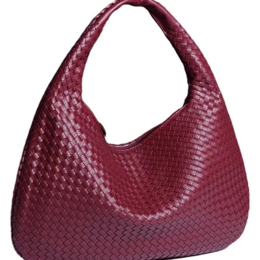 Autumn and Winter New Crescent Women's Bag Hand-woven Handheld Dumpling Bag Fashionable All-match Style Shoulder Underarm Bag Cross-border