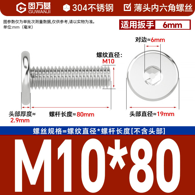 304 M10*80