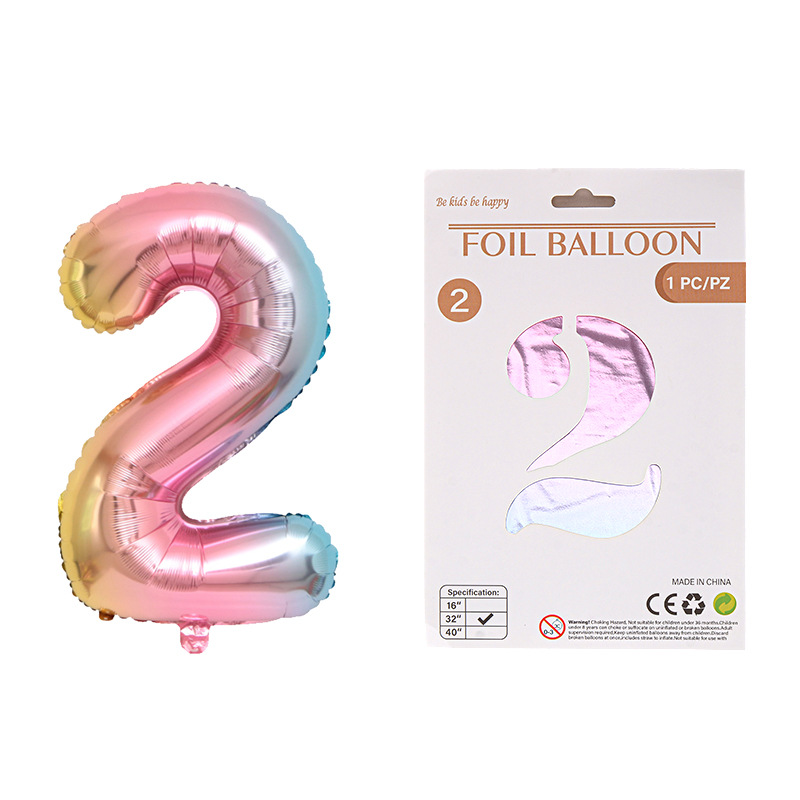Globo de película de aluminio digital de 32 pulgadas, tarjeta de papel, tapa dura, paquete individual, cuerpo delgado, fiesta digital, globo decorativo flotante