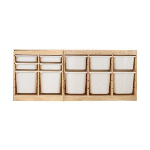 Sch ufat Toy Storage Cabinet Solid Wood Living Room Wall-mounted Large Capacity Toy Cabinet Baby Display Cabinet Montessori Children