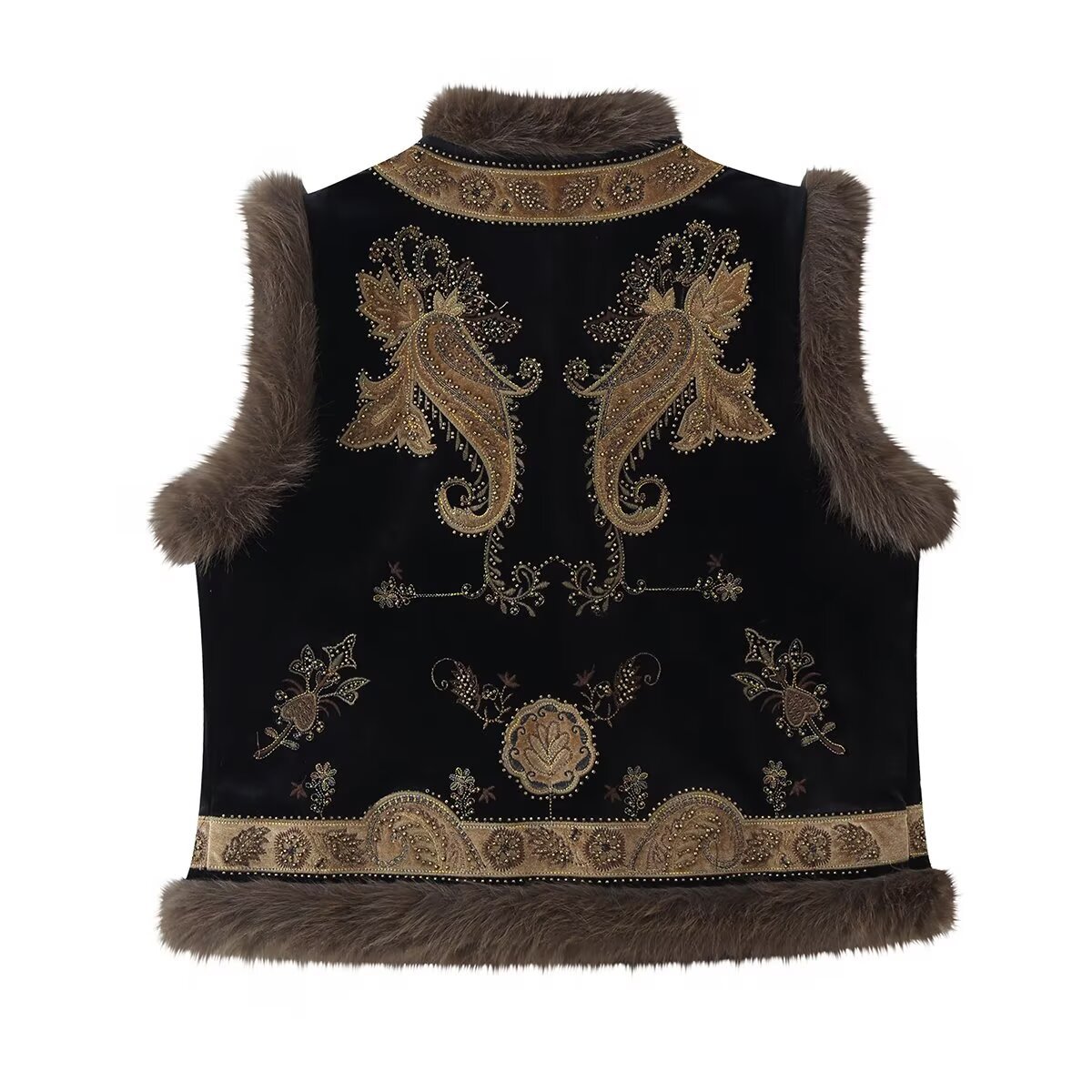 PB & ZA ropa de mujer 2026 primavera nuevo temperamento de moda versátil estilo retro chaleco bordado con cuentas 5107289