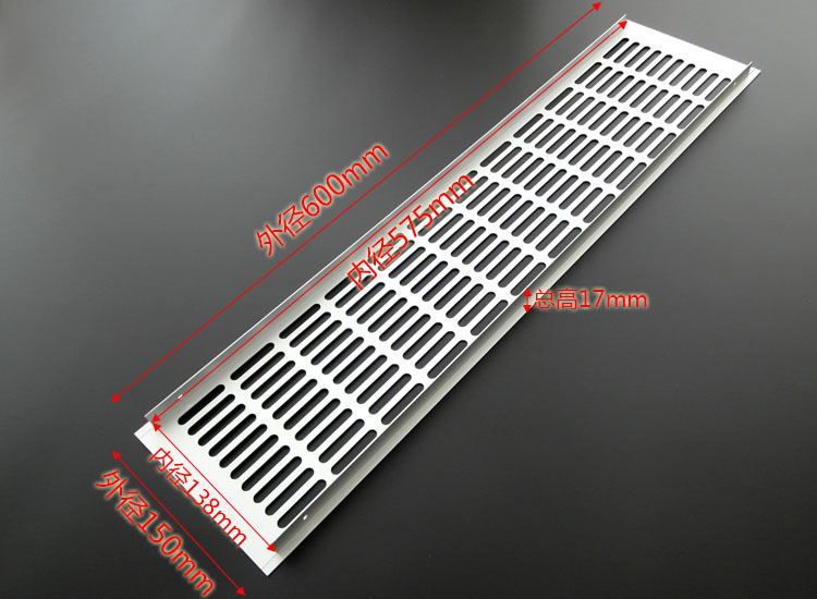 Fábrica al por mayor de aleación de aluminio red de ventilación rectangular armario ventilación de ventilación de ventilación de ventilación multipropósito