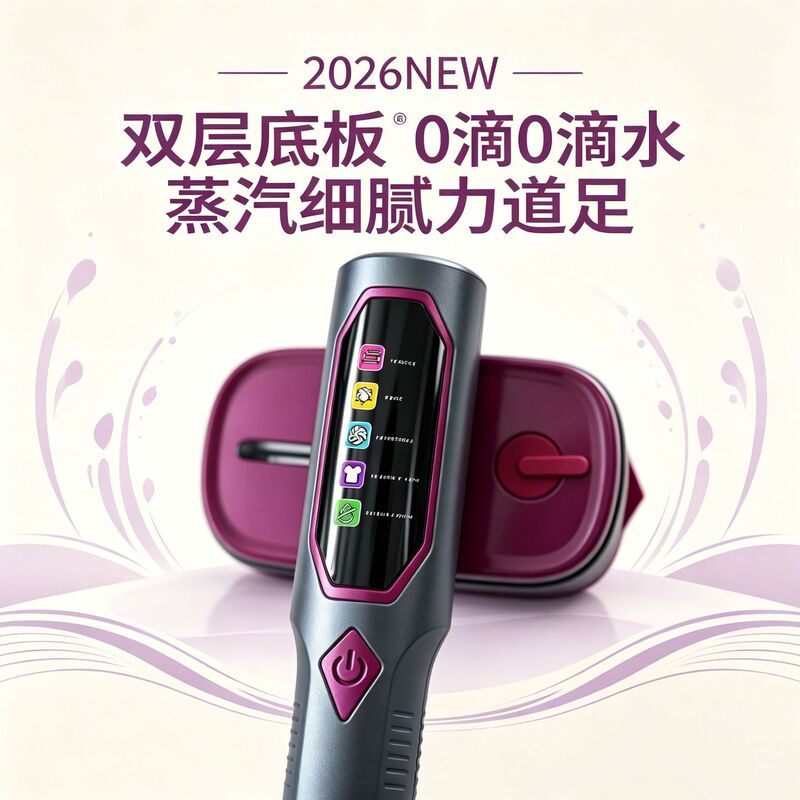 Cross-Border New Model Steam Electric Iron Portable Folding Handheld Garment Steamer Home Ironing Machine with Digital Display and Spray Function