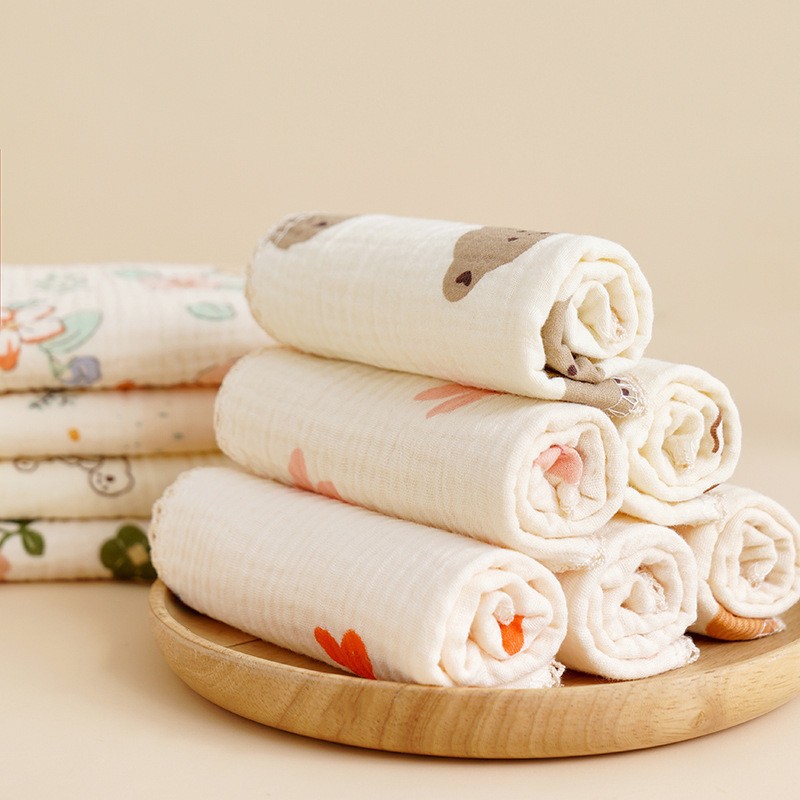 Baby saliva towels, newborn pure cotton washcloths, small square towels—specifically designed for Class A babies and children's gauze towels.