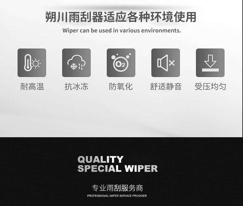 Suitable for Byd Yuan Plus Wiper Blades, Original Boneless Wipers for 22/23/24 Models, Yuan Plus Silent Rubber Strips