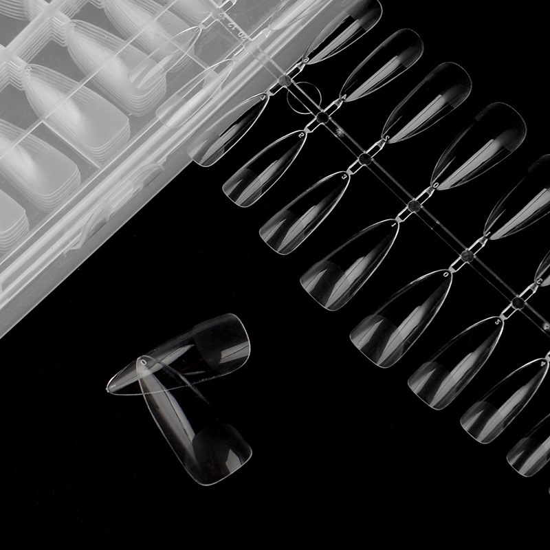 Nail wear special nail nail nail ultra-thin seamless transparent semi-frosted polishing-free fake nail patch nail Special