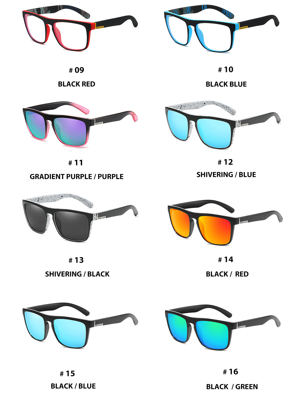 Lunettes De Soleil Polarisées Carrées Honey Joe - Unisexe, Protection UV400, Style Rétro Années 80/90