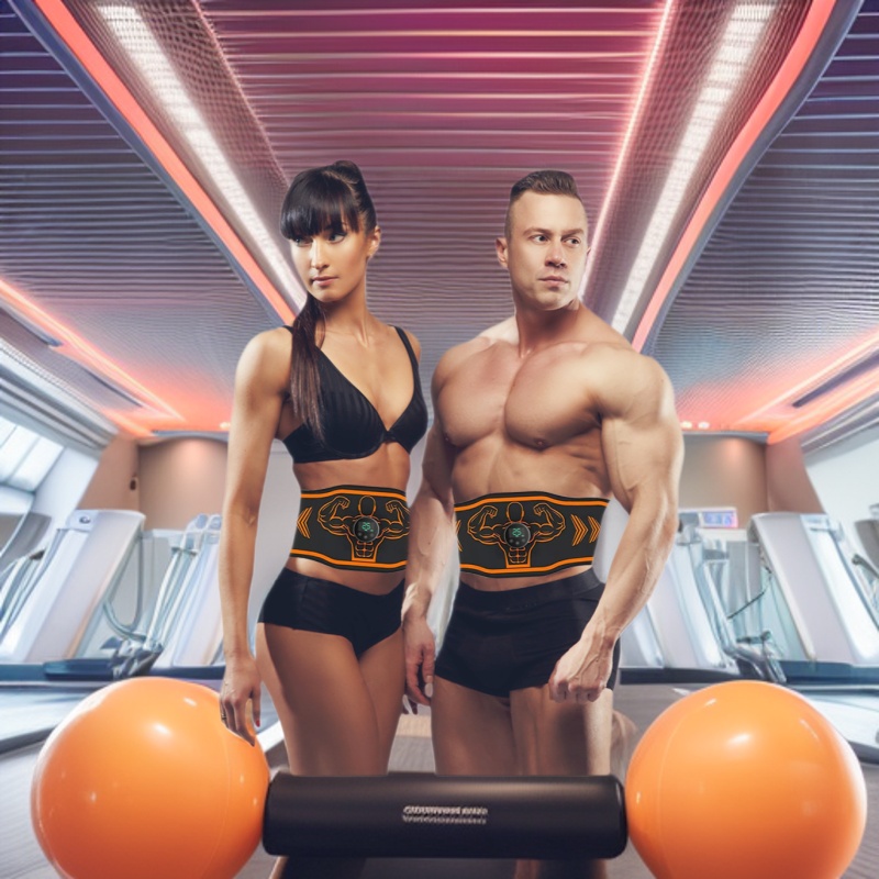 Waist Belt Charging Abdominal Trainer for Slimming Belly, Abdominal Muscle Reduction, Belly Training Device, Abdominal Fitness, Fat Burning, Body Shaping, Slimming Waist, Muscle Building