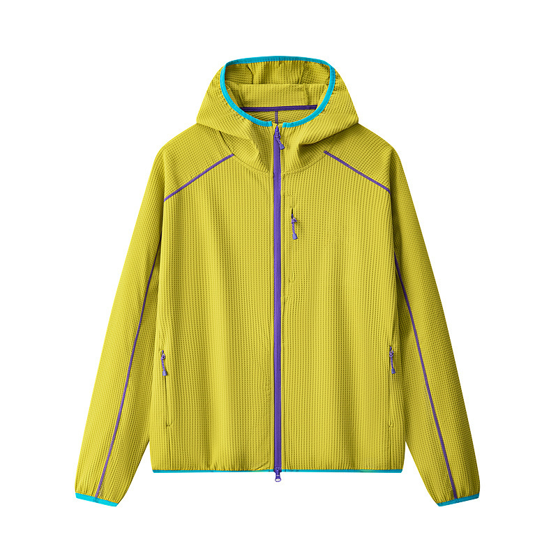 Waffle knit hooded jacket for men and women, couple's style, outdoor sports sweatshirt, trendy alternative to Bird's waffle knit Waffle knit hooded jacket for men and women, couple's style, outdoor sports sweatshirt, trendy alternative to Bird's waffle knit