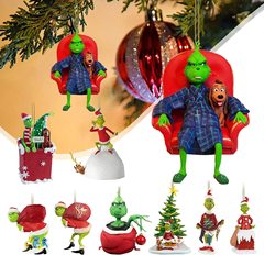 新商品 グリンチ グリーンモンスター クリスマスツリー飾り 車用バックパック飾り ホームデコレーション飾り クリエイティブ飾り