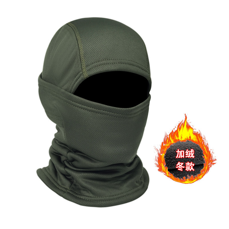 Pasamontañas táctico de camuflaje grueso para invierno, protección facial térmica para ciclismo o deportes al aire libre