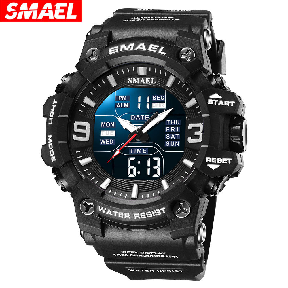 Smael 2022 New Men's Watch Multi-Functional Sports Waterproof Digital Watch Student Watch