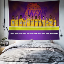 NBA湖人队挂布詹姆斯科比背景布ins房间装饰背景墙布卧室床头画布