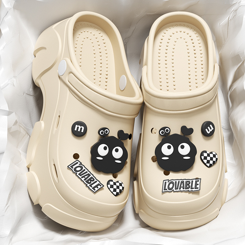 7 cm 두꺼운 여성뮬슬리퍼형샌들